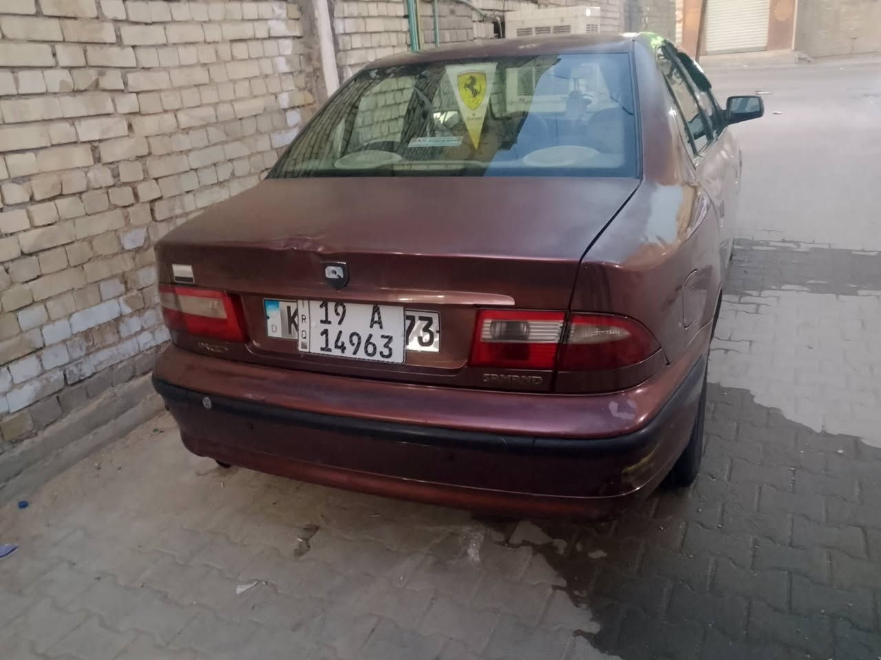 سلام عليكم سياره للبيع سمند موديل 12 الون جوزي رقم كربلاء مكينه تبخر صدر نص عمر  مكاني بغداد شعله السعر 38وشراي بي خير ويدلل رقم ***********
