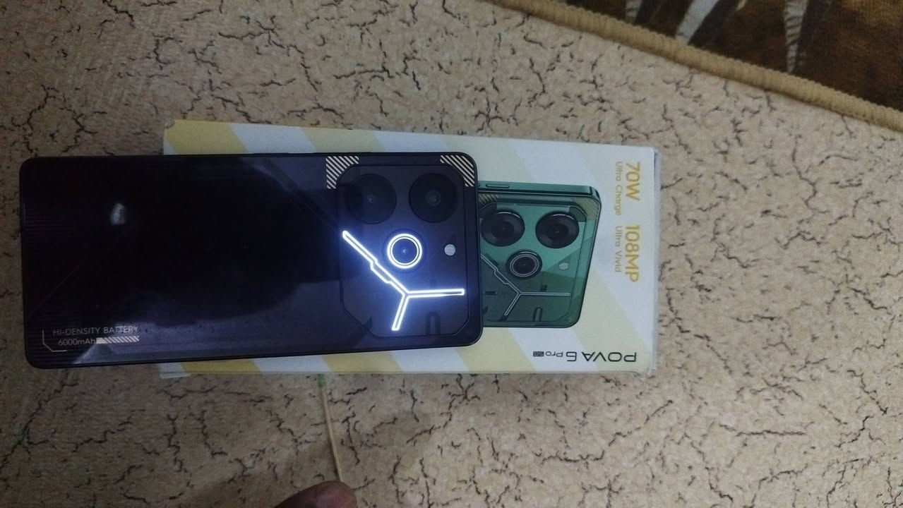 سلام عليكم للمراوس بهونر اكس تسعه بي او ايفون ١٢ كون ذاكره١٢٨
تلفون لجماعتل لالعاب  90  فريم

تكنو بوفه سته برو 

كامل ملحقات ممفعوح بعده عله وضع شركه جديد مستخدم ٦ شهور  
 
1: شاشه سوبر امولد بدقت 120 هرتز 

2: بطاريه بسعت 6000 ملي امبير بشحن سريع 70 واط ويعم شحن لاسلكي 

3:كامرا بدقت108 مكبكسل

4;اضائه لد بل ضهر كما موضح بل صوره 

5:دبل  سماعه  ستريو 

6: دبل سيم كارت  

مكاني رمادي سبعه كيلو 

تحياتي للجميع👈❤️‍🔥


**إذا كنت صاحب هذا الإعلان وتريد حذفه لأي سبب، رجاءا أرسل رسالة إلى الدعم الفني**