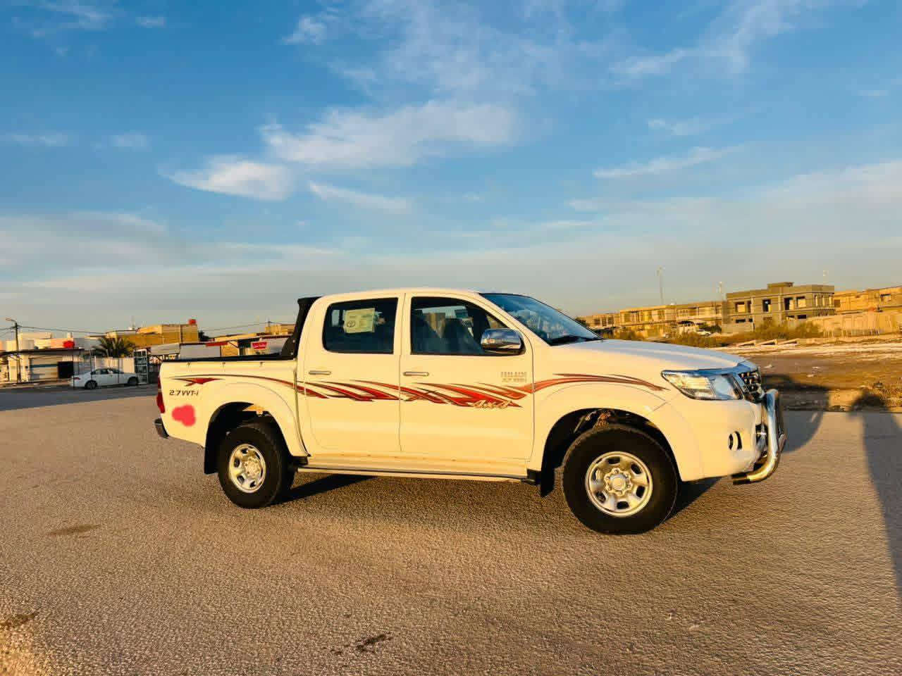 السلام عليكم
هايلوكس فورويل 2013 كير واتماتيك سياره جديدة كارتون مواصفات فول كويتي شاصي 22  مكفوله كفاله عامه من عده صبغات بسيطات موظحات مكفوله من ضربة وتبديل الفتح محرك جديده مامفتوح تخم تاير حداديه جديده تبريد ثلج كهربائيات فول رقمه بغداد دولي سنويه مجدده لل 30 مشروع وطني بسمي تريد تحويل تريد وكالة سعره 200 وبيه مجال
***********
***********
