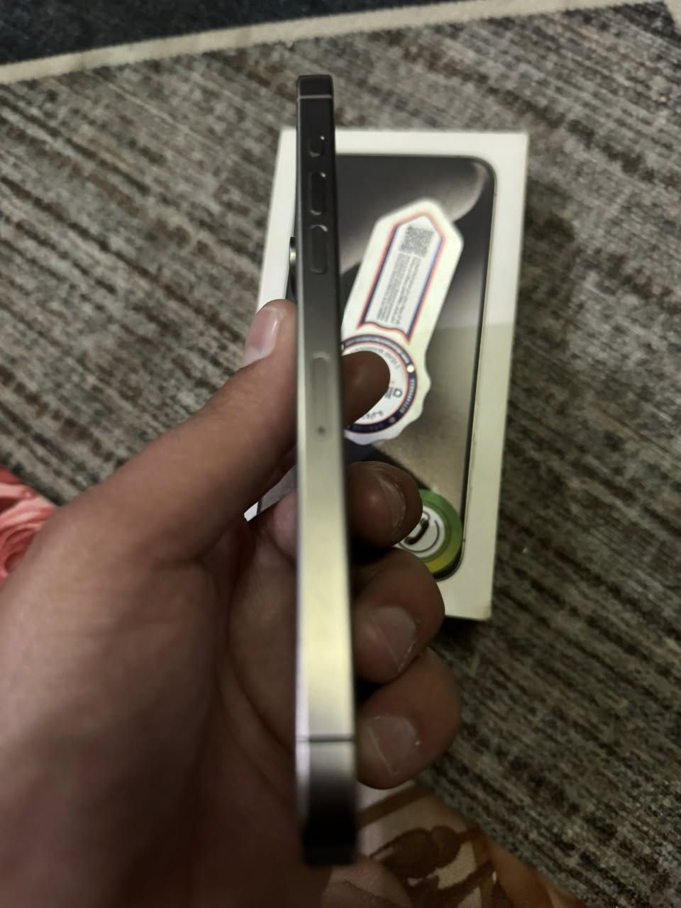 📱 للبيع: آيفون 15 برو ماكس
🔹 مكفول من زلغ  

🔋 صحة البطارية: 81%  

💧 الجهاز مقاوم للماء (Waterproof)  

📦 يجي ويا الكارتونة الأصلية  

الجهاز نظيف ويشتغل بدون مشاكل 👍  

للجادين فقط، يرجى التواصل على الخاص


**إذا كنت صاحب هذا الإعلان وتريد حذفه لأي سبب، رجاءا أرسل رسالة إلى الدعم الفني**