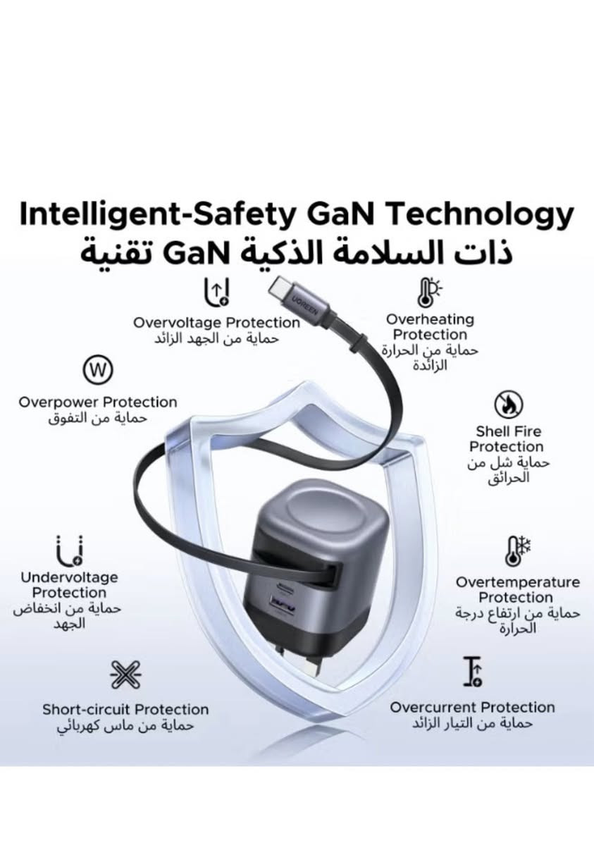 قطعة حلوه من
Ugreen Nexode 65w Chrager
شاحنة من يوگرين 65 واط 
موديل : X605
تشحن التلفونات واللابتوب
تشحن الماك بوك air13 خلال ساعة وشوية 
نظام حماية من الحرارة والفولتية
كيبلها سحب منها وبيها

السعر .50الف
سعرها بالمتاجر .75الف


**إذا كنت صاحب هذا الإعلان وتريد حذفه لأي سبب، رجاءا أرسل رسالة إلى الدعم الفني**