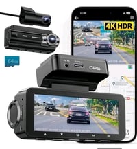 IIWEY D2 Pro • 4K أمامية وخلفية • GPS قياس السرعة