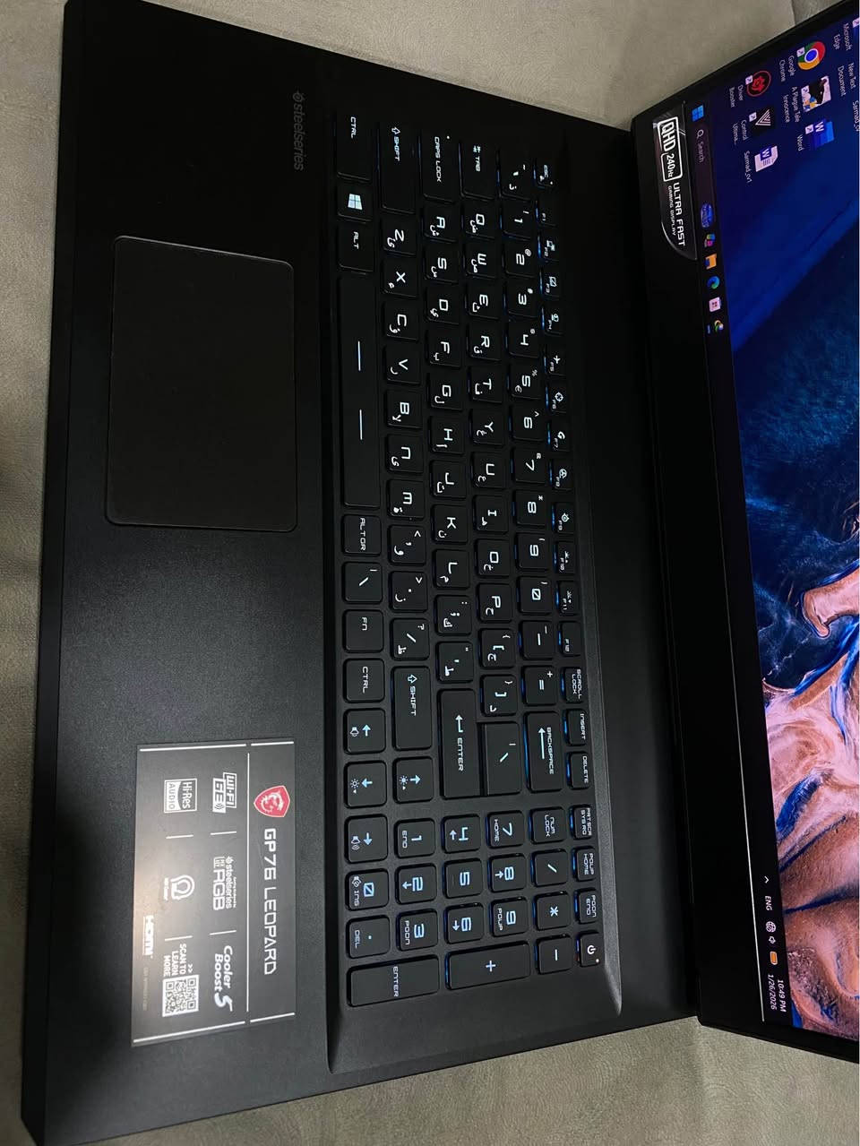 للبيع لابتوب MSI GP76 Leopard – أداء قوي للألعاب والعمل الثقيل✅✅

لابتوب MSI GP76 بحالة ممتازة، استخدام نظيف جداً، مناسب للألعاب الحديثة، التصميم، المونتاج، والبرامج الهندسية الثقيلة✅✅

المواصفات:
 • المعالج: Intel Core i7 (الجيل 11)
 • كرت الشاشة: NVIDIA RTX 3070 ‏(8GB) ‏TGP عالي
 • الذاكرة: 32GB RAM
 • التخزين: 1TB NVMe SSD
 • الشاشة: 17.3 إنج QHD / IPS / 240Hz 2k
 • نظام تبريد قوي من MSI نظام cooler boost 5
 • لوحة مفاتيح RGB أصلية من SteelSeries

السعر مليون 450 الف 

مكان / كركوك 

للتعامل او الاستفسار اتصل على رقم *********** كركوك, العراق
