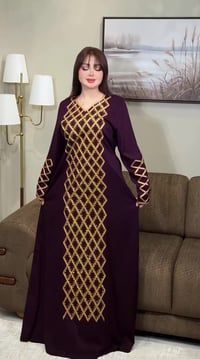 دشداشة كشمير • تطريز ستراس • مقاسات L XL 2XL