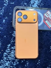 ايفون 17 برو ماكس لون برتقالي دبل سيم كارت حقيقي النظافة 100‎%‎ شخط ما...