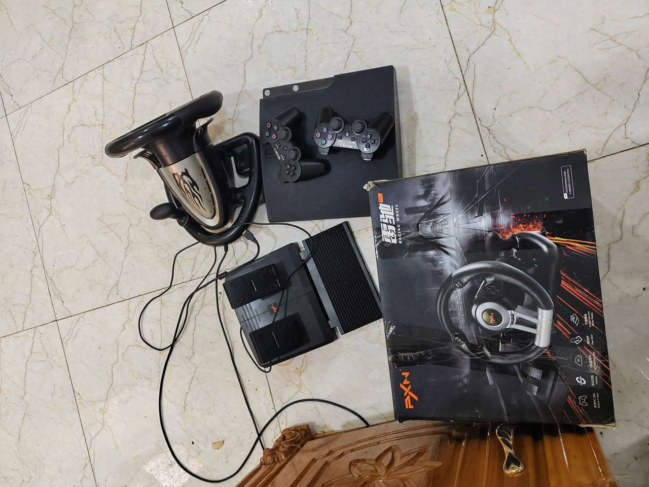 سلام عليكم 
بلي 3 سلم مهكر بيه10 لعبات بداخل الجهاز وقابل للزياده وياه جوستكين وغراضه جهاز مستخدام 5 اشهر 
وعجلة قيادة نوع PXN V3 Pro 
سعر 160الف مكاني واسط 
ماعندي توصيل


**إذا كنت صاحب هذا الإعلان وتريد حذفه لأي سبب، رجاءا أرسل رسالة إلى الدعم الفني**