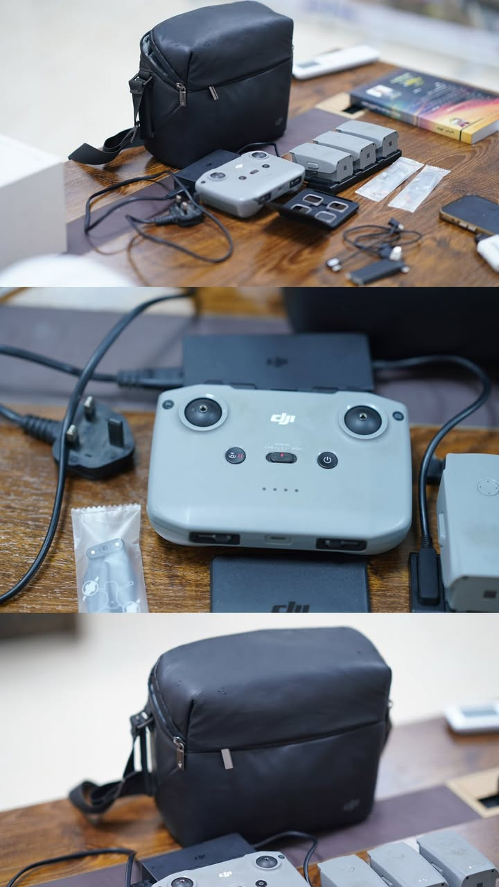 ملحقات و اكسسوارات 
درون DJI Air 2s 
فقط ملحقاتها عندي الدرون ضاعت مني 
ملحقات DJI الأصلية 

جوستك 
بطاريات عدد 3--بلاص 52 دقيقه
فلاتر اصلي
مراوح احتياط5 
حامي كمبل
عب شحن بطاريات
قاعدة شحن بطارية عدد 1
دفاتره ولوكات كامله وياه
أسلاك توصيل متعدده لربط اي جهاز(ايفون ،أندرويد،تايبسي ، لايتننك )مع الجوستك 
حقيبة الدرون الخاصة 
للتواصل على الرقم : ***********
