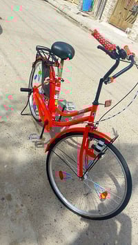 بايسكل بناتي للبيع حجم 26 شركة سانتوس اصلي مديل 21 لون احمر طماطة 🍅  ب...