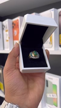 محبس اوبال فاير عالي للبيع ومرصع بحجر الفيروز النيشابوري داير ذهب وداي...