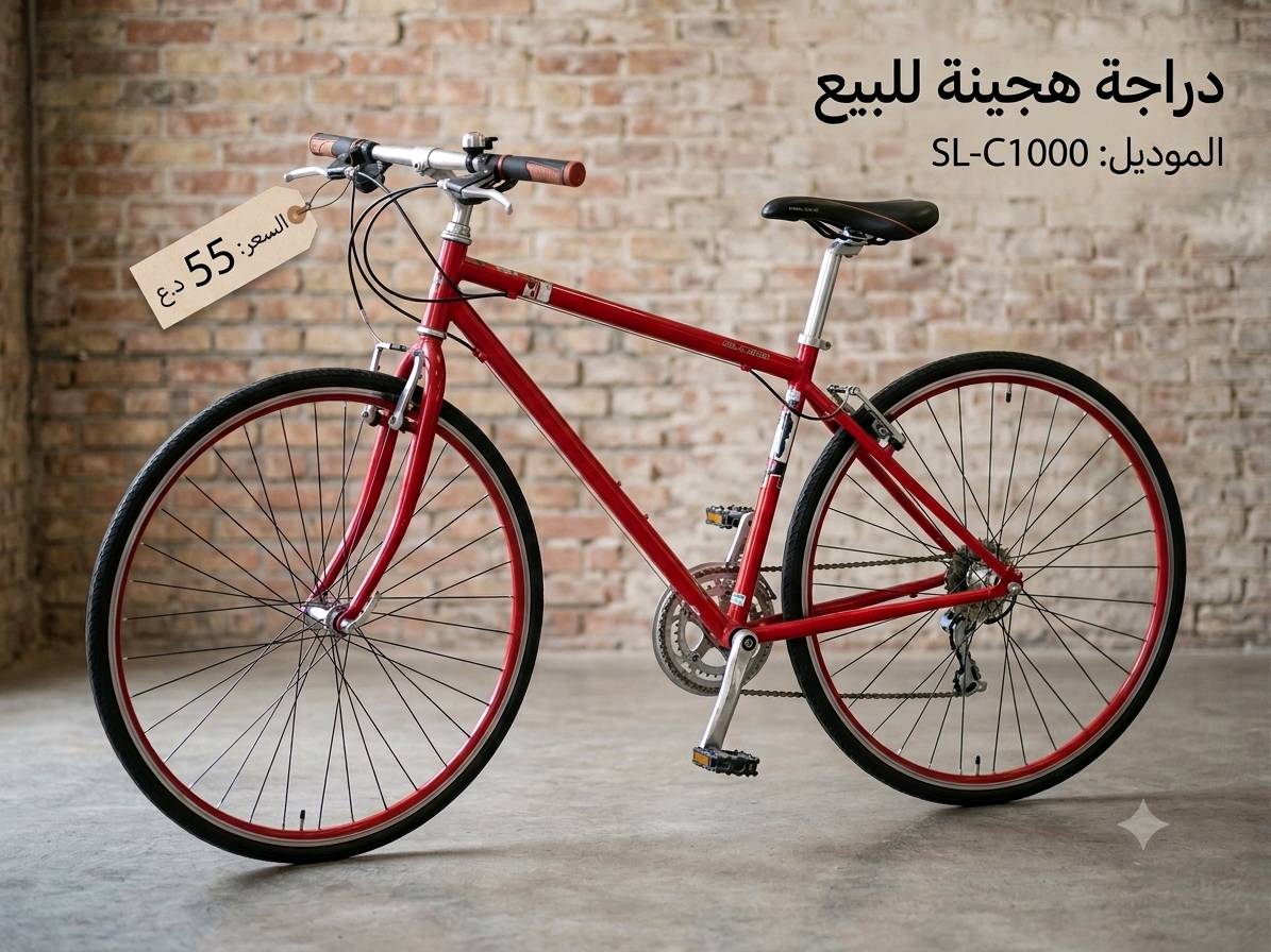 بايسكل رياضي سريع جدا وبيه 4 تبديلات بس يحتاج تبديل چيوب وجلد تاير، سعره 55