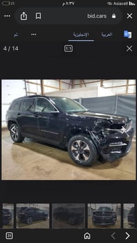 جيب كراند شيروكي بلكنك مديل 2024 دخول جديدماشيه 37 الف لمتد حادث بسيط ...