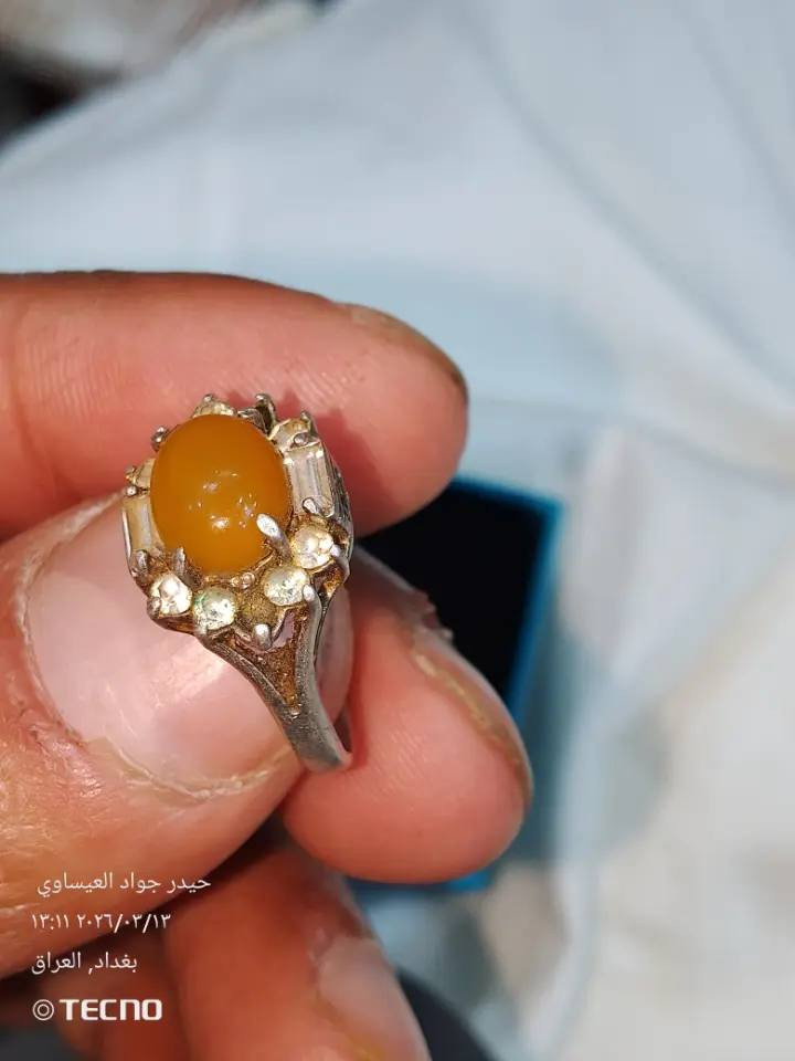 خاتم  عقيق يماني مشمشي فضه عراقيه 925 سعر الخاتم 17الف مكان في الكاظميه***********
