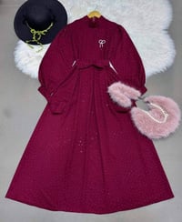 فستان • خامة تركية درجة أولى • قياس ٣٨-٤٨