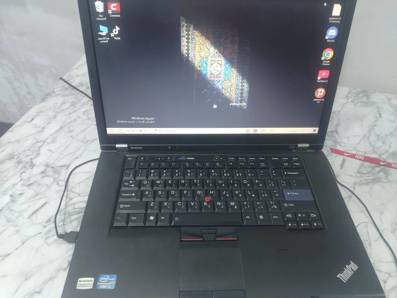 سلام عليكم لابتوب lenovo Thinkpad Corei5 هارد HHD256 رام ١٦ كامل ملحقات ماوس +شاحنه سعر ١٤٠ رقم ***********
