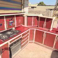 كاونتر مرمر • مطبخ زاوية • طباخ وفرن