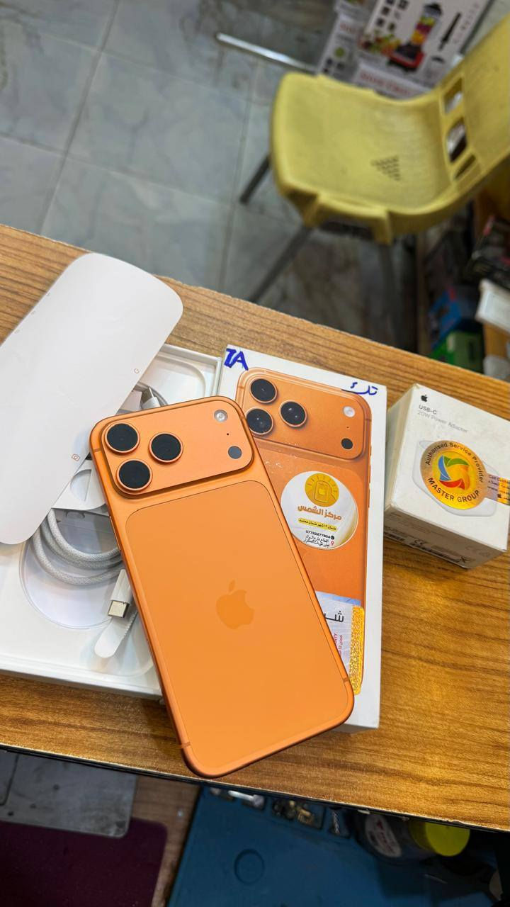 ايفون 17 برو ماكس 256
بطارية 100‎%‎
نضافة 100‎%‎
ابو شريحة الاصلي
ضمان فقط مفتوح من كارتون 
ضمان شركة باقي 11 شهر
السعر مناسب
***********
العنوان القطاع شارع السوك مجاور عوينات الكرار 
مركز الشمس
