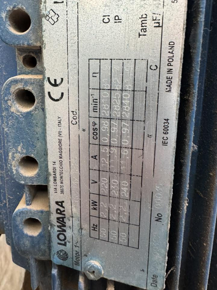 السلام عليكم
🔥 للبيع Gear Motor SEW ألماني أصلي مع مضخة ماء LOWARA 🔥

✅ عدد (3) Gear Motor ألماني أصلي من شركة SEW-EURODRIVE

• محرك مع جيربوكس صناعي

• قدرة تقريبية 0.75 kW

• سرعة منخفضة وعزم عالي

• مناسب للسيور الناقلة والمكائن الصناعية وخطوط الإنتاج

✅ مضخة ماء صناعية LOWARA أوربية أصلية

• قدرة 2.2 kW (3 حصان)

• سرعة 2810 RPM

• جهد تشغيل 220/380V

• مضخة متعددة المراحل (Multistage Vertical Pump)

• مناسبة لتقوية الضغط وأنظمة RO والمشاريع الصناعية

📍 الموقع: بابل

📞 التواصل: ***********
