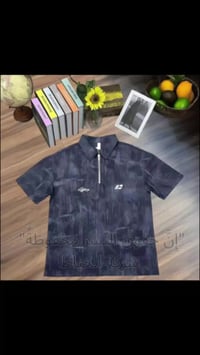 تشيرت رجالي مغسول • اسود • مقاسات XL-4XL