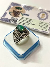‏خاتم اوبال فضة 925 صياغة يدوية صياغة جراح 15 قياس الخاتم 22 السعر 150...
