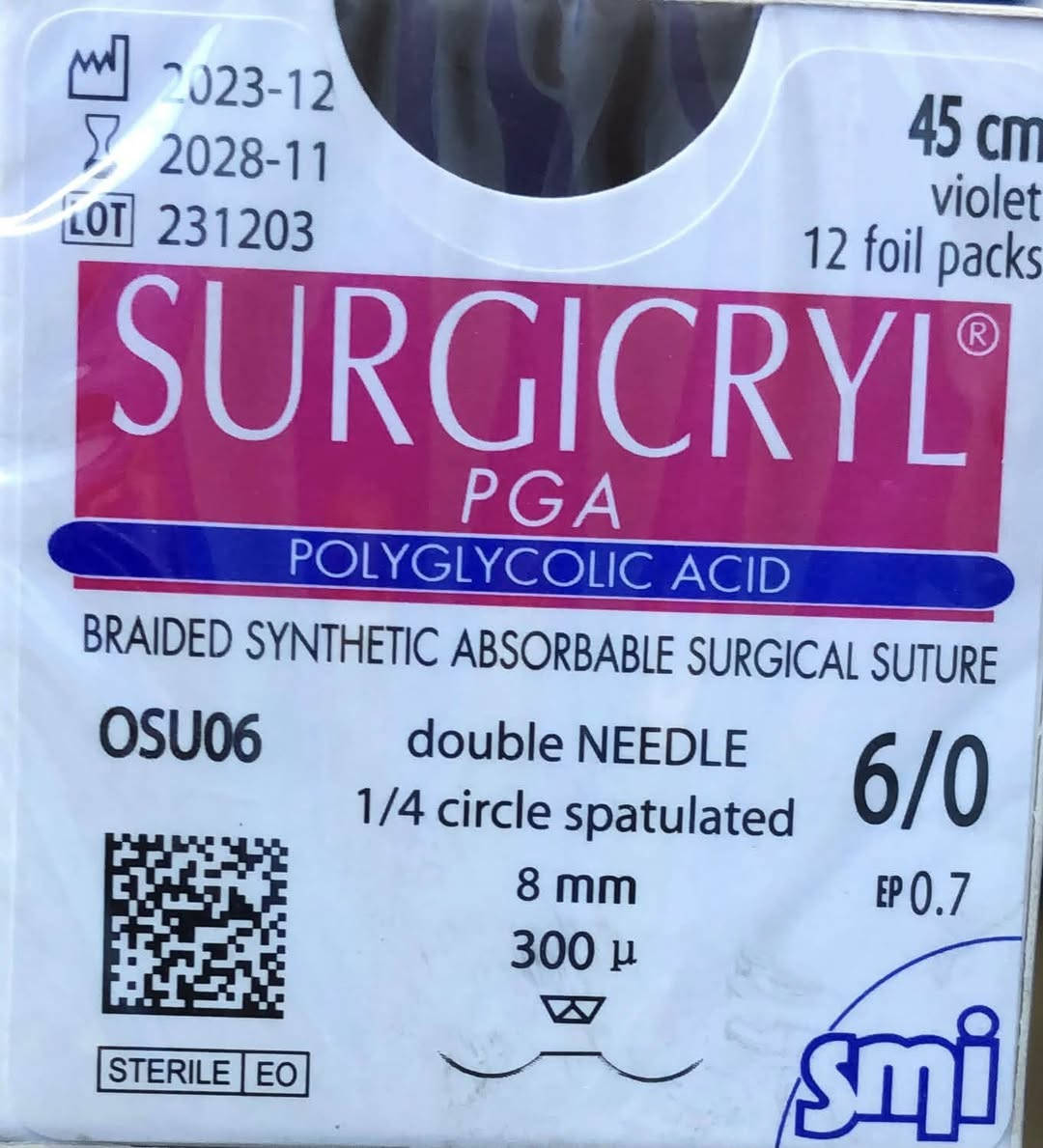 🔹 الدقة تبدأ من اختيار الخيط المناسب 🔹
نوفر لكم خيوط  فيكرل SURGICRYL PGA المخصصة لجراحات العيون بجودة عالية واعتمادية مضمونة.
✅ قياس 6/0
✅ قياس 7/0
✅ مفحوصة وجاهزة للتجهيز الفوري
✅ مناسبة للإجراءات الجراحية الدقيقة
لأن نجاح الجراحة يبدأ من تفاصيلها الصغيرة، اختر الخيوط التي تمنحك الثقة والأداء المطلوب.
📍 مكتب شريان للمستلزمات الطبية
📞 واتساب: ***********
العنوان /باب  المعظم تقاطع الصرافية عمارة الجوهرة ،مكتب شريان
