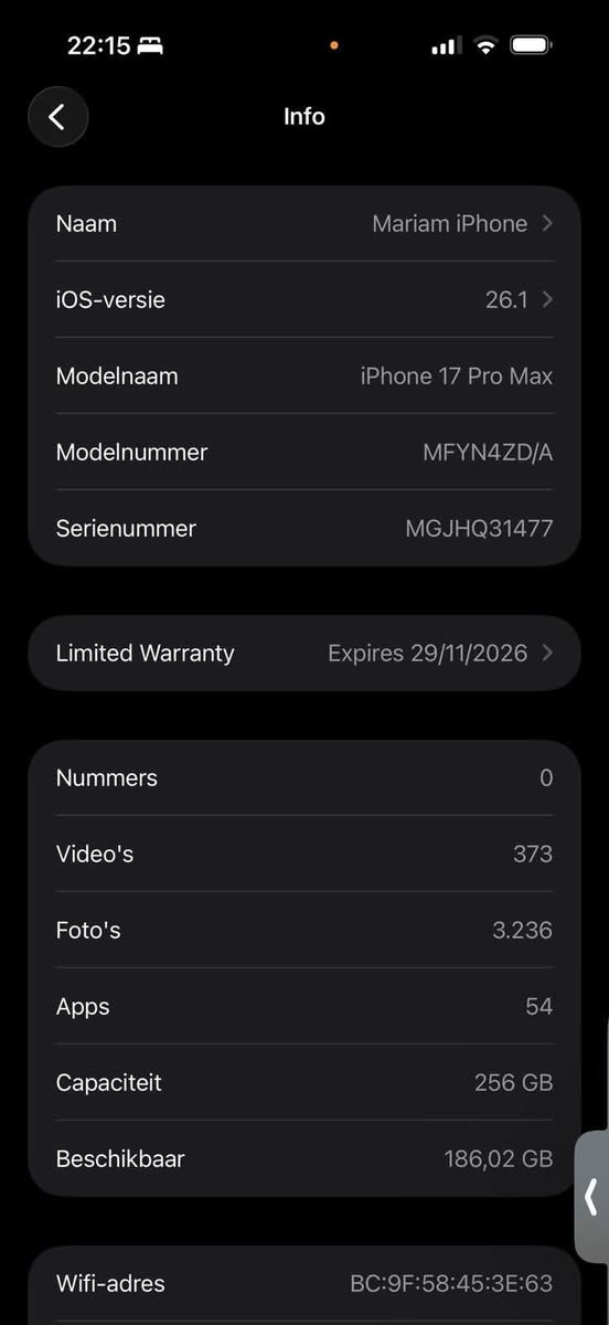 السلام عليكم
ايفون 16 برو ماكس ذاكرة 256 بعد لضمان 6 اشهر الجهاز جديد جدا البطارية 100 
***********

السعر 1400

