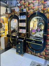 عرض خاص ديكور حلاقه كامل 275الف 2 مرايات 1كومدي 1 رف للحجز والاستفسار ...