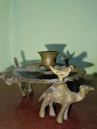 شمعدان نحاس • منقوش • توصيل محافظات