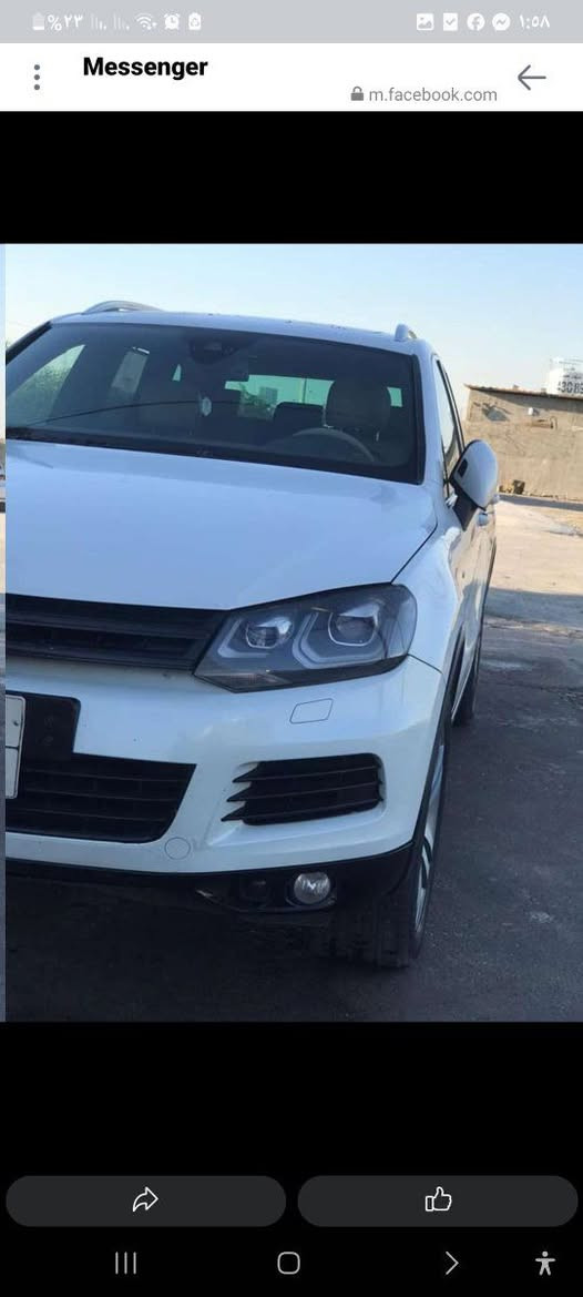 VW Touareg 2014 
بيع سريع !!!

موديل 2014 خليجي لون ابيض سدفي 

محرك 6 سلندر كاز توربو ديزل محرك نظيف

3 قطع قطع صبغ 

سيارة أعلى فيئة فول فول مواصفات 

-بانوراما -دبلات هوائية  -كشنات جلد و كهربائي -كشنات اثنين امامي ميموري -كشنات امامي تدفئة و تبريد -تبريد مركزي -لايتات أوتو و زيتون -مراية كهربائية و أوتو -كاميرة 360 -حساسات 360 -كير سبورت بالستيرن -ستيرن كهربائية تحكماتها -رادارات جانبي -صندوق شفط -انارات داخلية مخفية بلادي - دبل جام

سيارة كير محرك و كهربايات كلها بشرط سيارة كلش نظيفة تحويل بشرط مكان سيارة اربيل*********** 
سنويه جديد رقم جديد الماني
