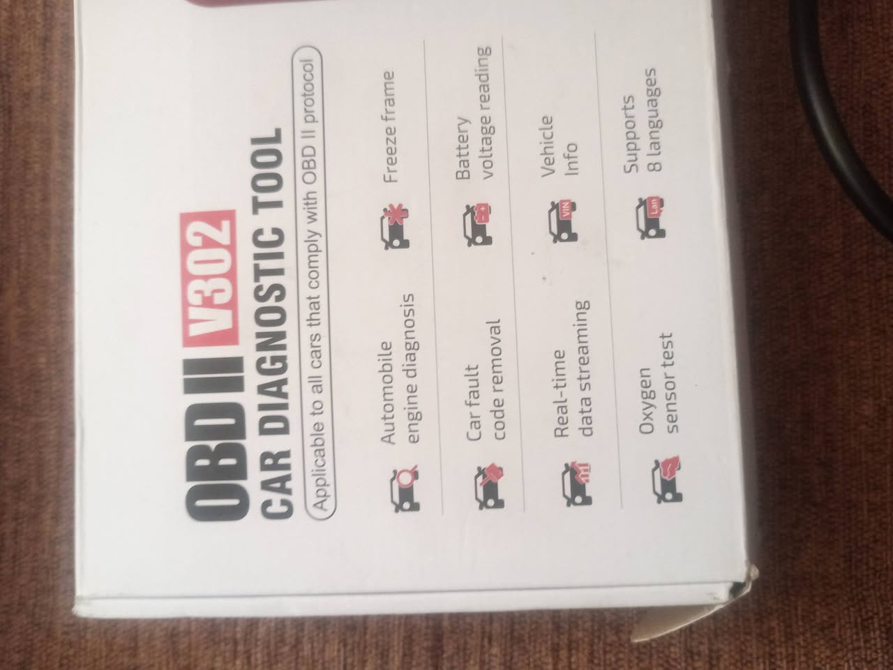 جهاز فحص السيارات v302
يفحص جميع الموديلات من ٩٦ وصعودا 
يدعم ٨ لغات ومزود بشاشة ملونة 
تشخيص محرك السيارة 
ازالة رمز العطل 
اختبار مستشعر الاوكسجين (حساس الكزوز)
قراءة جهد البطارية 
قراءة معلومات السيارة 
يعرض البيانات الحية لحظيا (قراءات الحساسات )
الجهاز جديد وغير مستخدم 
السعر ٢٣ الف


**إذا كنت صاحب هذا الإعلان وتريد حذفه لأي سبب، رجاءا أرسل رسالة إلى الدعم الفني**