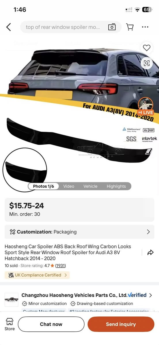 جناح اودي سعر ٢٥ الف


**إذا كنت صاحب هذا الإعلان وتريد حذفه لأي سبب، رجاءا أرسل رسالة إلى الدعم الفني**