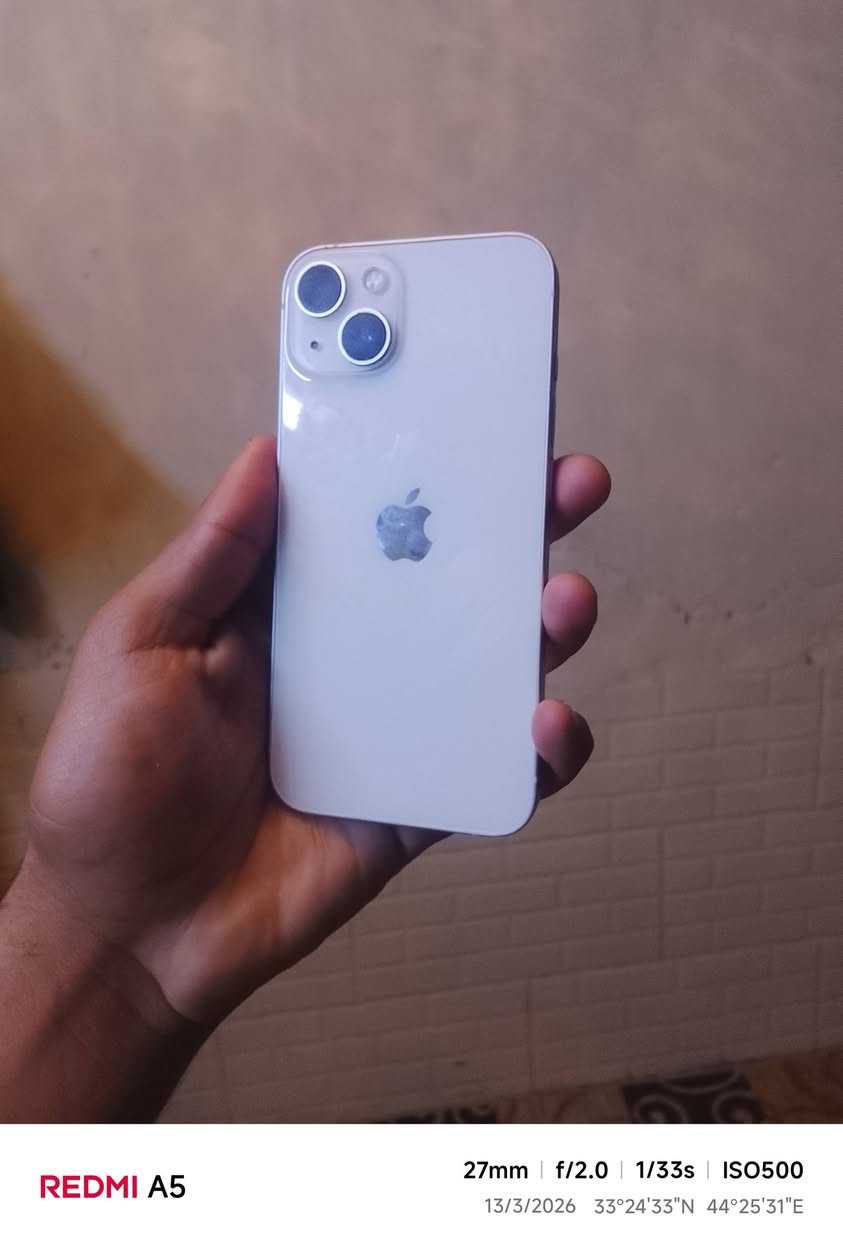 ايفون 13 عادي ماستر AA مبدل شاشة فقط  فيس ايدي شغال بطارية 90 بلادية ما مستخدم هواي جهاز نضيف كلة شغال  مكاني ببغداد حي اور رقمي *********** سعرة 360 وبي مجال حك جية
