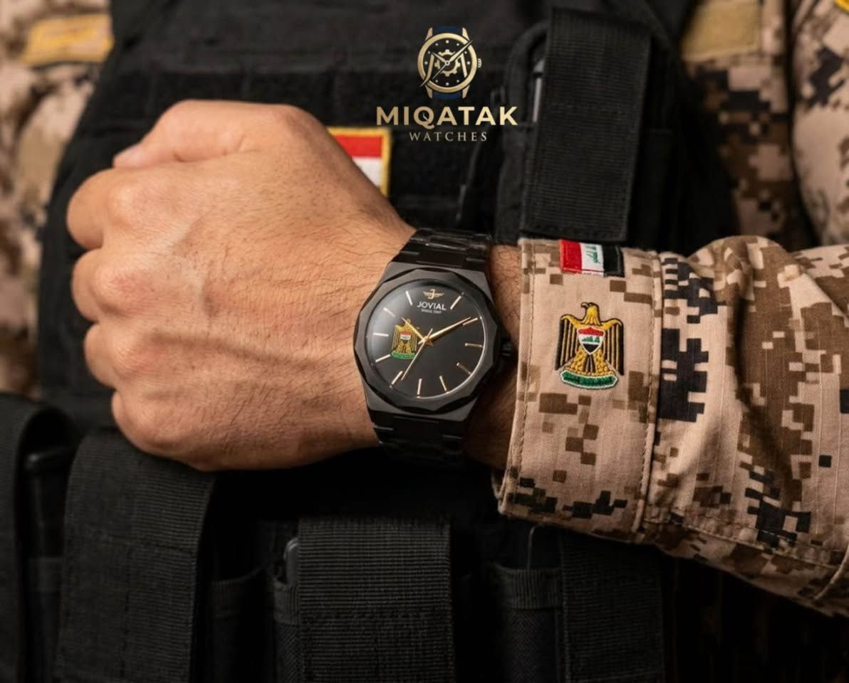 ⌚ ساعة Jovial العسكرية – هيبة وأناقة بلمسة عراقية 🇮🇶

ساعة رجالية بلون أسود عسكري أنيق، تصميم قوي مع شعار العراق على الميناء ليعطيك حضور وهيبة في كل مكان.
مصنوعة من ستانلس ستيل مقاوم للصدأ مع عقارب ذهبية فاخرة وماكينة كوارتز دقيقة.

✨ مناسبة للبدلة العسكرية أو اللبس الكاجوال
💧 مقاومة للماء للاستخدام اليومي
🛡 ضمان سنتين على الماكينة

الأناقة مو مجرد ساعة… الأناقة ميقاتك.

📩 للحجز أو الاستفسار راسلنا الآن
*********** بغداد, العراق
