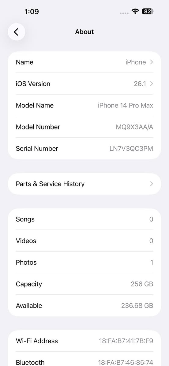 السلام عليكم  للبيع فقط !
ايفون 14 برو ماكس شرق اوسط
جهاز نظف اخو جديد
مبدل شاشه اصليه  تخبل
ذاكره 256 
بطاريه 78
متصرف سنه ييخبل
مع الملحقات كامل 
السعر : 700

الجهاز الثاني ايفون 12 برو ماكس
جهاز نظيف زين 
مبدل شاشه نوعيه زينه  سريعه
ومبدل بطاريه اصليه راجع جديد ميصرف ابد
ذاكرته 512
بطاريه 100
بدون ملحقات
السعر : 330
رقم : ***********
عنوان: بغداد الاسكان
