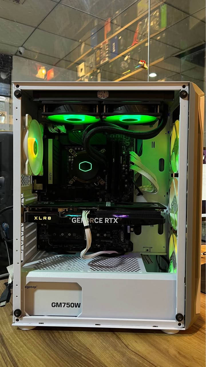 Pc gaming بۆ فرۆشتن زۆر پاکە

CPU: core i9 12900k
Motherboard: Z690-A MSI DDR4
GPU: RTX 3060 12GB msi ventios 
RAM: 2X16 32gb 3200MHZ FURY
STROGE: 1TB SSD NVME 
PSU: 750W +80 SEGOTEP GOLD
COOLER: LIQUIDCOOLER 240MM C.MASTER
CASE: XIGMATEK 4FAN ARGB

Price:1150$
سعر1,780,000 الف
*********** أربيل, العراق
