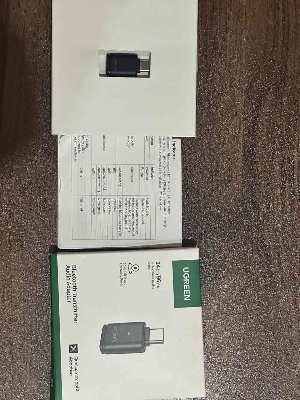 سماعات وايرات ٣ قطعة
بلوتوز ادابتر ugreen ٥.٤ و يدعم Aptx 
ادابتر تايب سي و لايتنينك otg ل سماعات و مايك و نقل بيانات
٢ كيبل تايب سي ٢٤٠ وات ugreen و baseus


**إذا كنت صاحب هذا الإعلان وتريد حذفه لأي سبب، رجاءا أرسل رسالة إلى الدعم الفني**