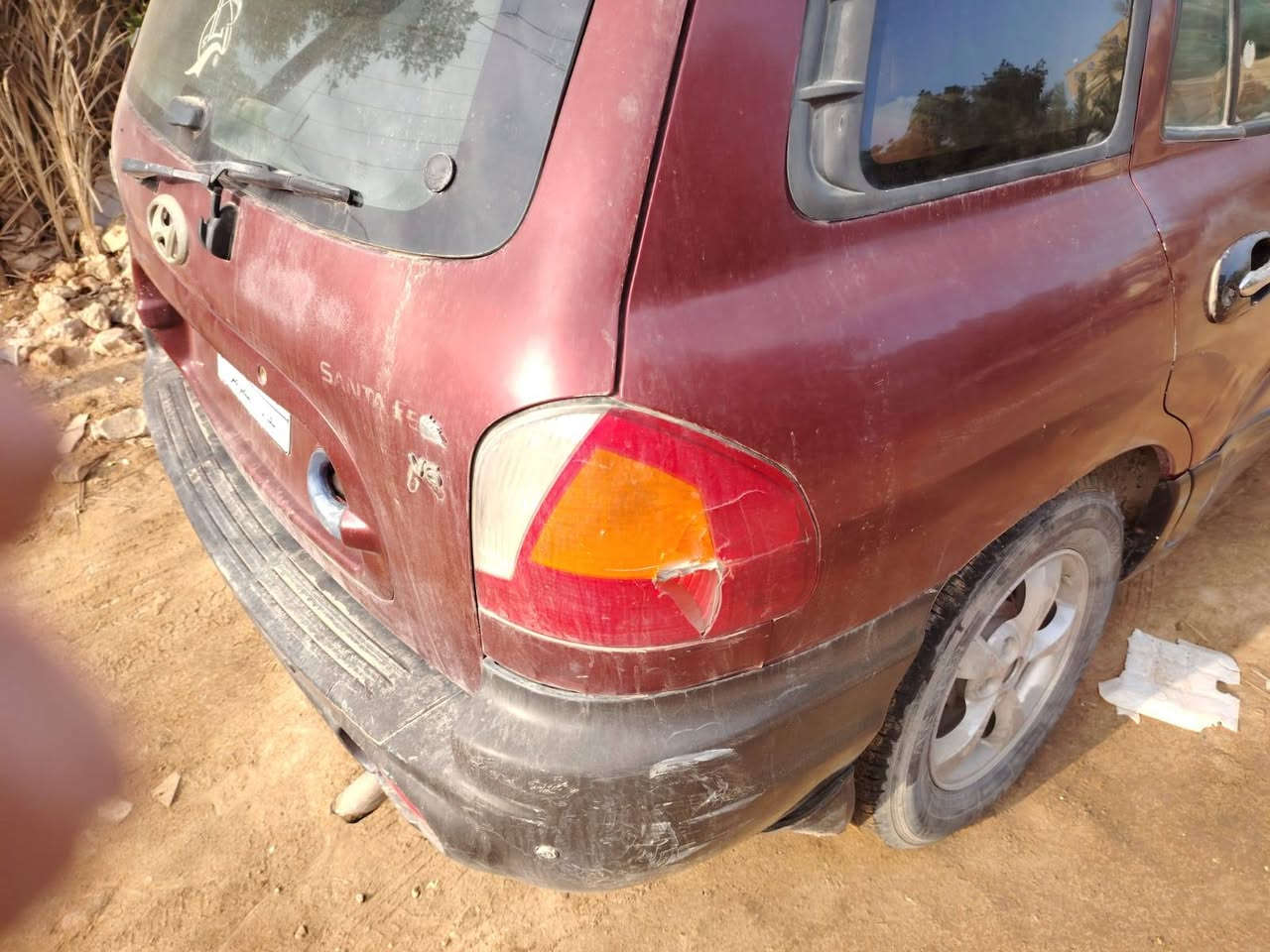 البيع سنتافي موديل ٢٠٠٢وارد أمريكي  سنوية صارلهة شهر ساقطة مصبوغة حزام  موجود واتساب *********** مكلف بالنشر السعر 55 وبيه مجال
