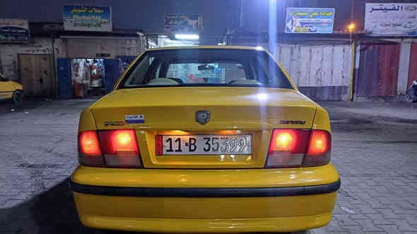 سلام عليكم سمند موديل 2011رقم بغداد نكليزي مصفره هيه و غرامات و سنويه لغايه31 مكينة و كير جدد صدر امي خلفي جديد تخم تاير قبل يومين شديته دوشمه بل نواب جديده سلف و داينمو و باتري جدد كهرابايات كله شغاله سياره مكفوله من ضربه و صبغ مكفوله تبريد ثلج تدفه  مكاني بغداد مدينه الصدر سعر 45و بيه مجال ***********
