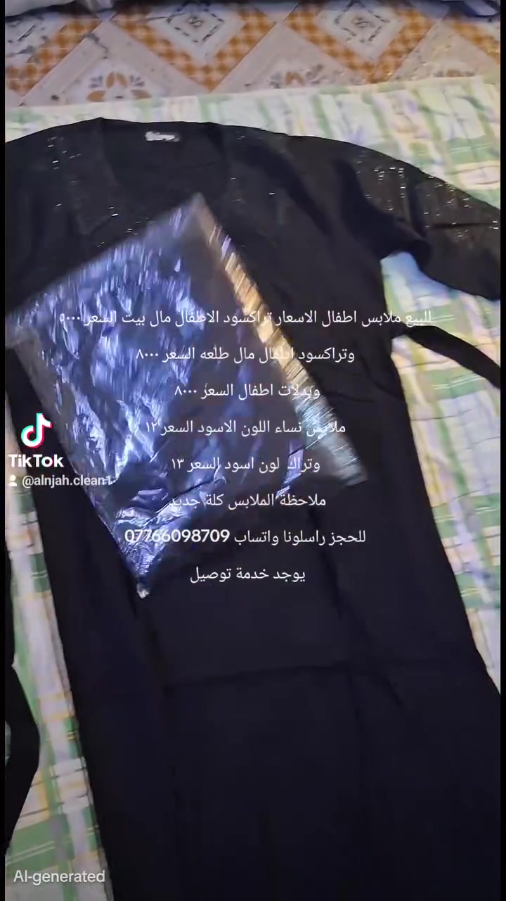السلام عليكم ابيع انواع من الملابس النساءية وملابس باسعار مناسبة للحجز راسلونا***********
