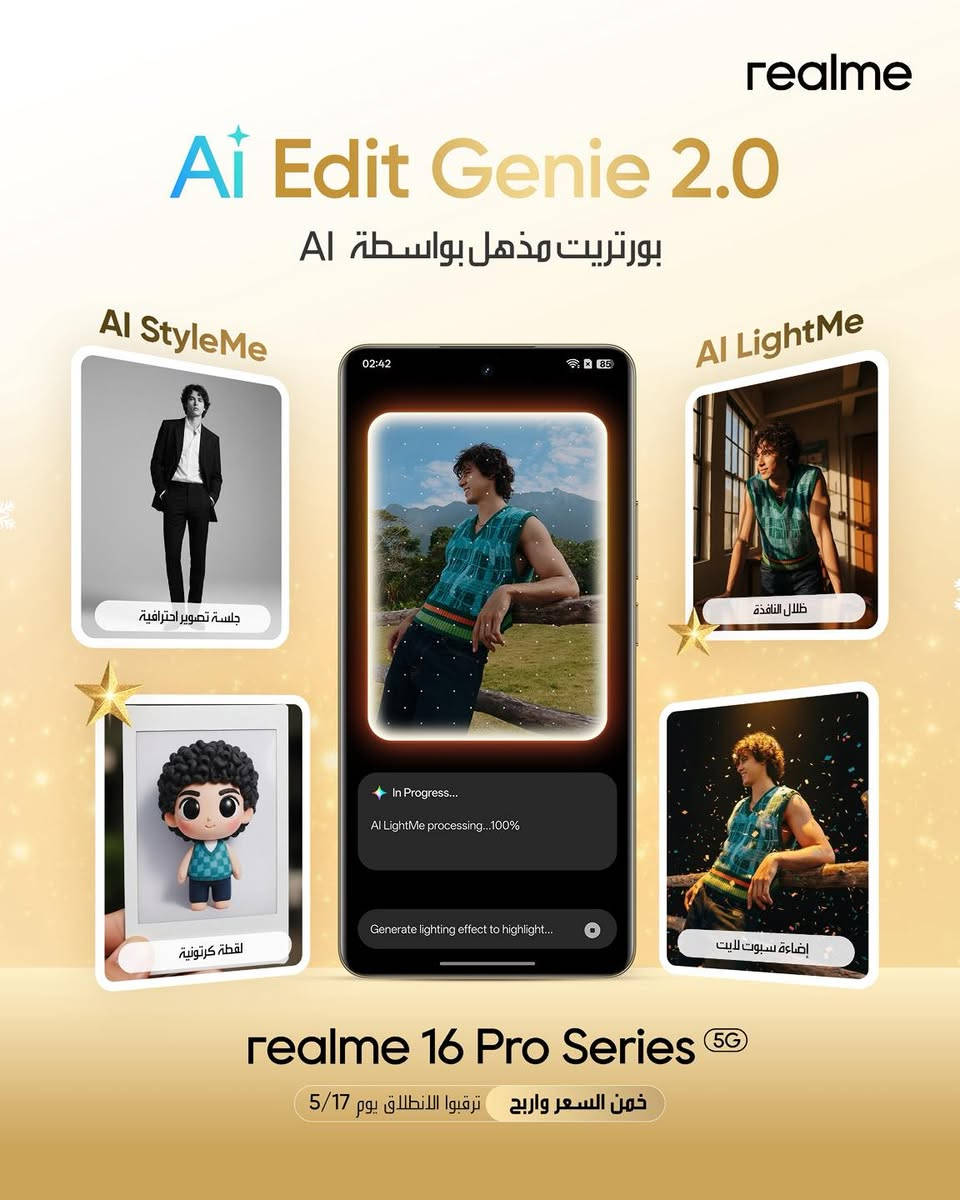 خمن السعر واربح 🎁
ترقبوا انطلاق سلسلة realme 16 Pro يوم 17/5 ساعة 7 مساءً
أفضل كاميرتين للبورتريت 200MP مع عدسة بيريسكوب 3.5x
شروط المسابقة:
✅ خمن اسعار الاجهزة 
✅ تابع صفحة ‪‪@realmeiraq‬‬
✅ سوي تاك لاصدقائك ولايك وشير للبوست

نرخەکەی هەڵبێنە و ببەوە 🎁 
چاوەڕوانی دەرچوونی زنجیرەی realme 16 Pro بن ڕۆژی 17/5 کاتژمێر 7 ی ئێوارە
باشترین کامێرای دووانی 200MP و بیریسکۆپ 3.5x
مەرجەکانی پێشبڕکێ:
✅ نرخەکان پێشبینی بکە
✅ فۆل‪@realmeiraq‬aq‬aq بکە
✅ لایک و شەیری پۆستەکە بکە

#realme16proseries #realmeiraq #masterdesign #ريلمي_العراق #ريلمي


**إذا كنت صاحب هذا الإعلان وتريد حذفه لأي سبب، رجاءا أرسل رسالة إلى الدعم الفني**