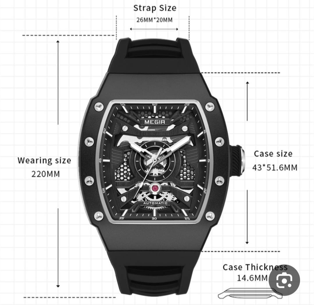 ساعة يد ميكانيكية بهيكل بشكل برميل tonneau
من علامة Megir
الحركه تعمل الساعه بحركه ميكانيكيه أوتوماتيكية ذاتيه التعبئه ممايعني أنها لاتحتاج إلى بطاريه وتعمل بحركه المعصم الطبيعيه
يسمح برؤيه التروس والآلية الداخليه مما يمنحها مظهرآ رياضيآ وفاخرآ
المتانه الهيكل مصنوع من سبيكه ومحميه بزجاج معدني مقاوم للخدش كما أنها مقاومه للماء حتى عمق 30 مترآ 3 ATM للاستخدام اليومي
الحزام تأتي بحزام مريح من السيليكون أو المطاط مما يجعلها مثاليه للارتداء اليومي والانشطه اليومي
الرؤيه اليليه تحتوي العقارب والمؤشرات على
أجزاء مضيئه تتوهج في الظلام بعد امتصاص الضوء الكافي
سعر 50 الف


**إذا كنت صاحب هذا الإعلان وتريد حذفه لأي سبب، رجاءا أرسل رسالة إلى الدعم الفني**