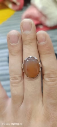 خاتم • عقيق مشمشي • قياس ٢٢/٢٣