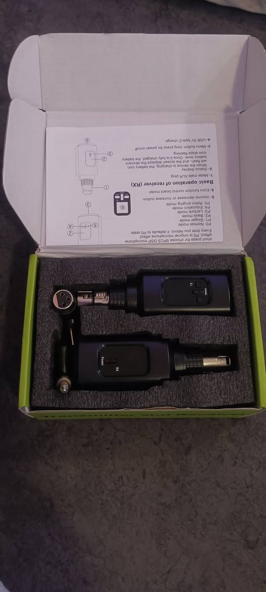📢 للبيع جهاز تحويل المايك السلكي إلى لاسلكي
✅ ماركة Helkuding Wireless Microphone System
✅ يتكون من مرسل (TX) ومستقبل (RX)
✅ شحن USB
✅ مناسب للمايكات السلكية، المكسرات، والسماعات
✅ صوت واضح واستقرار جيد بالنقل
✅ بحالة جديدة داخل العلبة
السعر: (10الاف مع التوصيل)
للاستفسار مراسلة خاص. ***********
