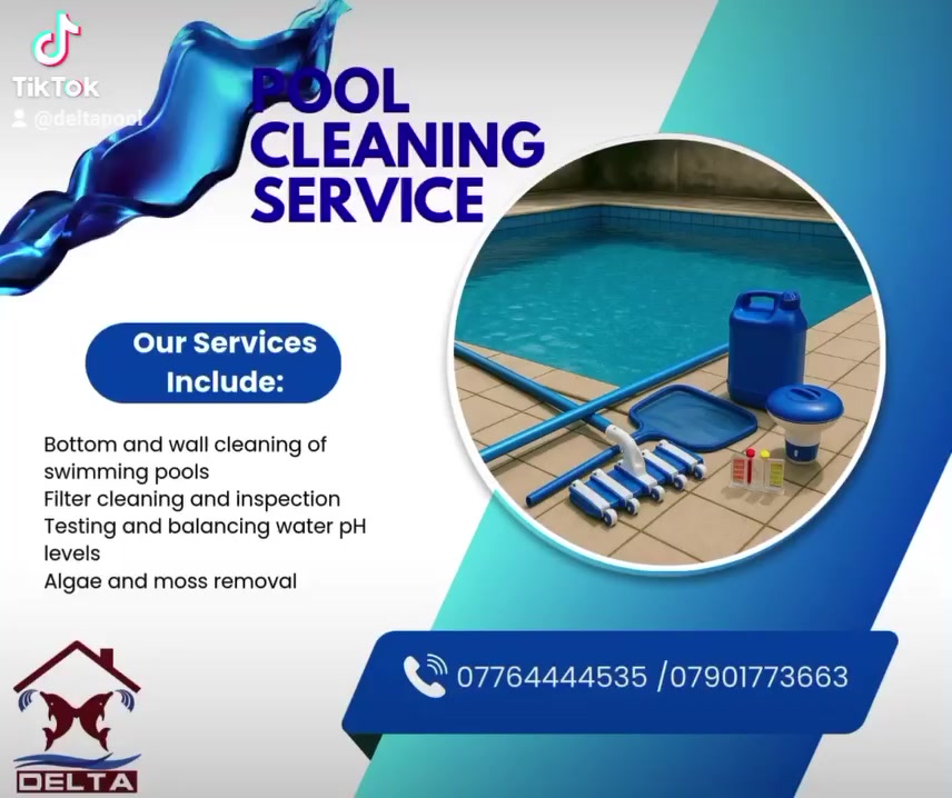 لا تترك مسبحك للشتاء بدون حماية ❄️
الصيانة الصحيحة اليوم تمنع أعطال مكلفة لاحقًا 💧

خدمة صيانة شتوية متكاملة:
✔️ فحص شامل للمسبح
✔️ تنظيف ومعالجة المياه
✔️ حماية الفلاتر والمضخات

شركة دلتا للمسابح
📞 *********** / ***********
فريق مختص – جودة مضمونة
جاهزون لمسبحك في كل الفصول ❄️☀️
#صيانة_مسابح #تحضير_الشتاء #حماية_المسبح #دلتا_للمسابح
