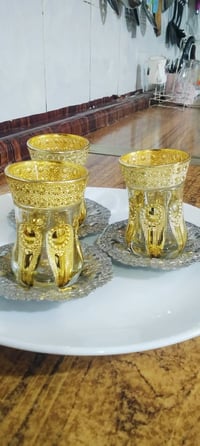 استكان مزغرف • ٦ درزن • علم عراقي