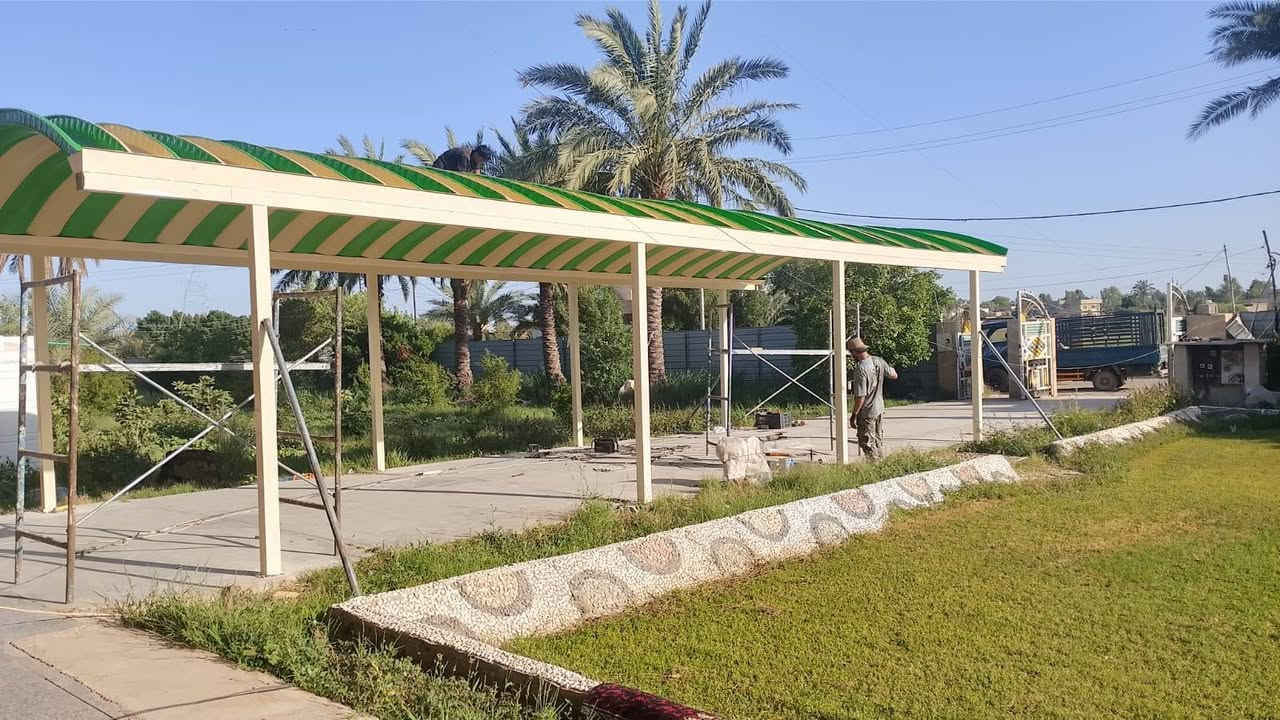 تم بعون الله عمل سقيفه في منطقة المحموديه ونشكر كادر مكتب الصادق اللسقائف كي سبان سعر المتر 23الف ***********
