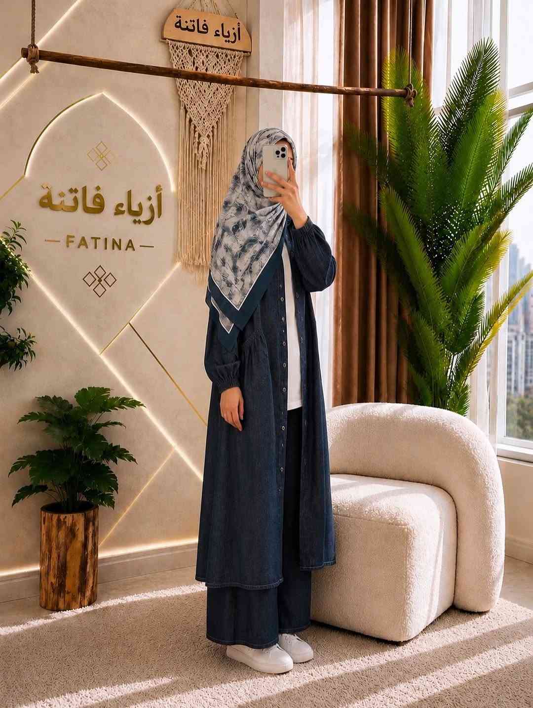 ازياء فاتنة
طقم ثلاث قطع مانتو جميل ولطيفة للمحجبات 
فصال محتشم 
موديلات فاتنة… ماتتفوت 
حصراً من ماركة فاتنة 
• طول المانتو 130 سم 
• ⁠طول التيشيرت 85 سم 
• ⁠طول الكيلوت 105 سم 
• تفصيله مريحة فصال فخم 
• تنطي مظهر انحف باللبس
• ⁠ ✨
قطعة تبقى وياج سنين وما تبطل موديلها 👌

متوفر حالياً بكمية محدودة
راسلينا خاص واحجزي بسرعة قبل النفاذ 💌

#ازياء_فاتنة⁩⁩
قالب راهي 
___________________________ 
🖊️ االــخـــــــاامــة :- 
جينز صيفي مشخط :- مـטּ الجينز الممتاز المستورد قماش انسيابي وليس جاف ملمس ناعم مايحتاج كوي بس شي بسيط 
❥❥ ─── ❥❥

القياسات القياسات 1/2/3/4 

🌱قياس 1):- 
تلبس وزن من 70 الى 80 كــــيـلـو ⚖️ 
يعني يلبس قياس. 40 . 42. 44 

🌱قياس 2 ):- 
تلبس وزن من 80 الى 90 كــــيـلـو ⚖️ 
يعني يلبس قياس. 46. 48 

🌱قياس 3):- 
تلبس وزن من 90 الى 100 كــــيـلـو ⚖️ 
يعني يلبس قياس. 50 . 52 

🌱قياس 4):- 
تلبس وزن من 100 الى 120 كــــيـلـو ⚖️ 
يعني يلبس قياس. 54. 56. 58 

_______________________ 
ســــعـــر  الطقم بـــ 65 الفــــﮯ 
مع هدية 🎁 الشال او الربطة 
________________________ 
للحجز والاستفسار المراسلة ؏ــلى الواتساب :- ***********
***********
