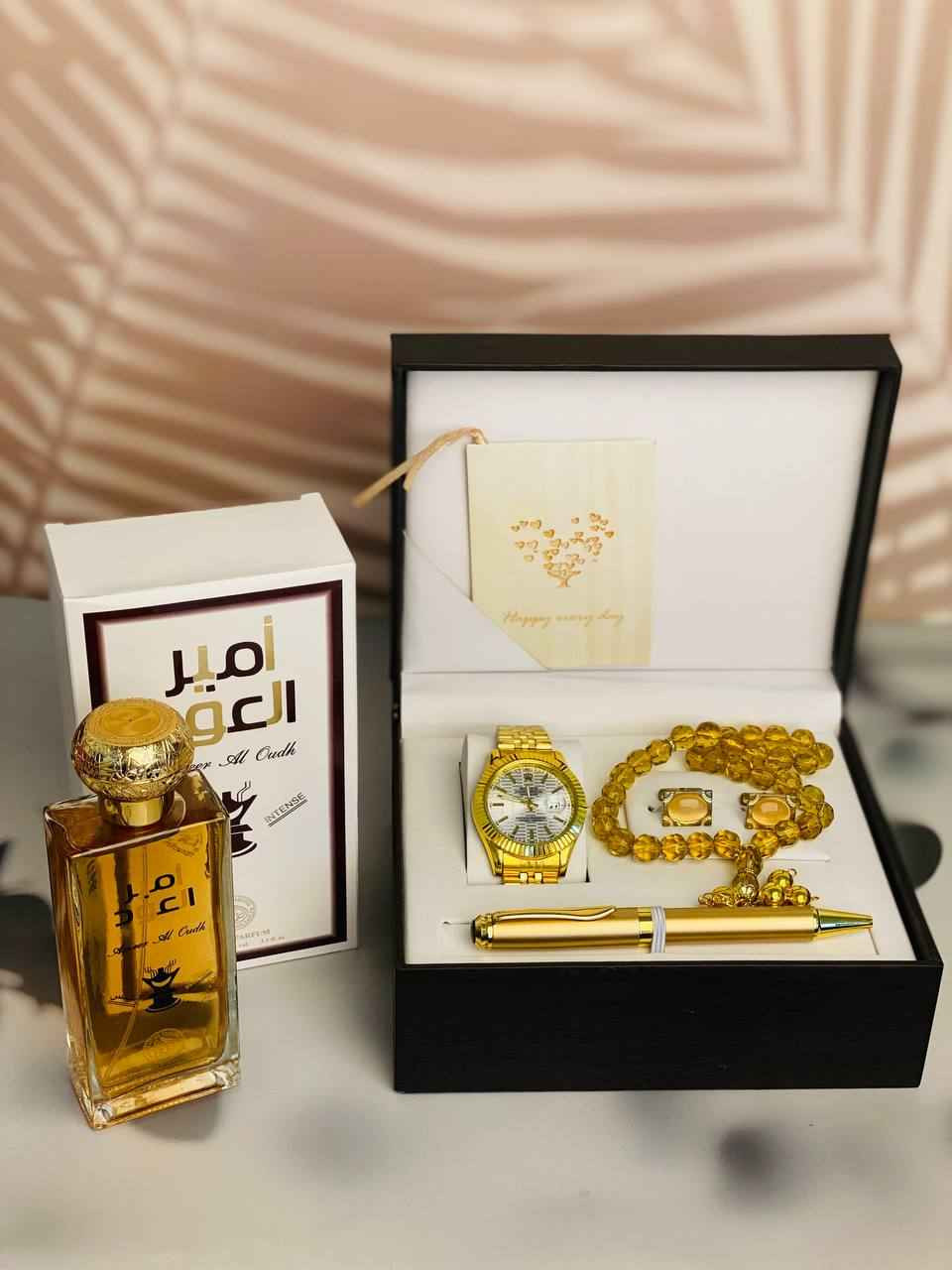 طقم متكاملة (عطر، ساعة، قلم، سبحة، كبكات) بتغليف راقي وبطاقة إهداء. 🎁❤️

1.عطر أمير العود (الرائحة الثابتة والفواحة). 🪵🔥
• ساعة ذهبية فخمة + قلم وسبحة وكبكات بتصميم ملكي. 👑

2.⌚ ساعة ذهبية بمينا سوداء تخطف الأنظار.
• 🐎 عطر ليل ملكي من لطافة (الأكثر طلباً).
• 📿 سبحة، قلم، وكبكات بتصميم عصري كربلاء, العراق


**إذا كنت صاحب هذا الإعلان وتريد حذفه لأي سبب، رجاءا أرسل رسالة إلى الدعم الفني**