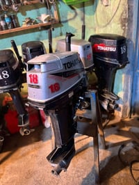 18توهاتسو محرك أبيض ياباني موديل 14 شفت قصير  مكينه مجفته كامله مكمله ...