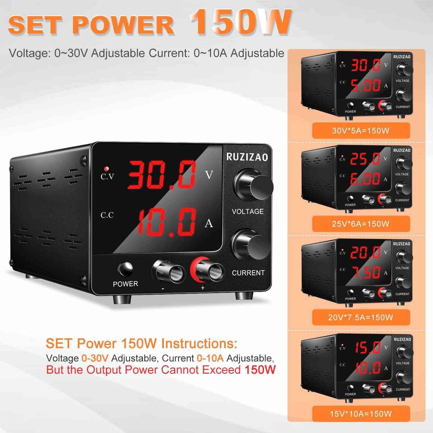 Power Supply (0-30V, 0-10A)
پاوەرسپلای بە هێزی (0-30) ڤۆلت و (0-10) امپیر
نوێ بەکارنەهاتوو 
نرخی 39 هەزار

Laboratory Power Supply (0-30V, 0-10A), DC Adjustable Power Supply with 4-Digit LED Display (Transmitter Adjustment Button/Output Switch), Black رانية, السليمانية


**إذا كنت صاحب هذا الإعلان وتريد حذفه لأي سبب، رجاءا أرسل رسالة إلى الدعم الفني**