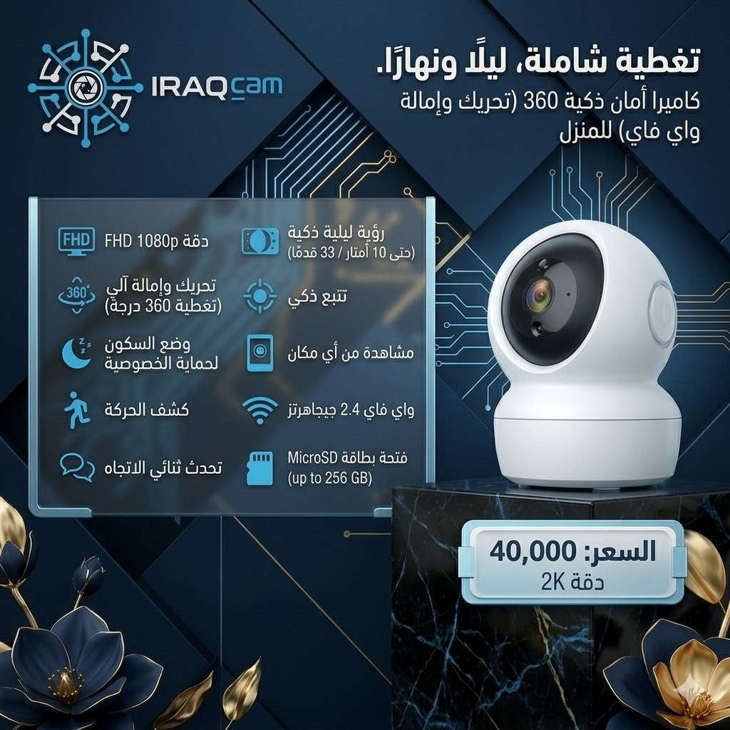 #حماية_بيتك_تبدأ_من_الداخل 

مع كاميرات EZVIZ الداخلية، راقب كل زاوية في منزلك بسهولة وراحة من هاتفك 📱

✔️ صورة واضحة بدقة عالية 
✔️ رؤية ليلية قوية حتى في الظلام 🌙
✔️ كشف الحركة والتنبيه الفوري عند أي نشاط
✔️ صوت ثنائي الاتجاه (تسمع وتتكلم) 🎤
✔️ مراقبة الأطفال وكبار السن وأثناء السفر 🏠
✔️ تصميم صغير وأنيق يناسب أي غرفة
✔️ تحكم كامل عبر تطبيق EZVIZ من أي مكان

🔒 أمان وراحة بال 24 ساعة داخل بيتك… لأن كل حركة تهمك!

#كاميرات_مراقبة #كاميرات_داخلية #EZVIZ #حماية_المنزل #امان_البيت #مراقبة_عن_بعد #كاميرا_واي_فاي #تجهيزات_منزلية #حماية_24ساعة #بيت_آمن #تكنولوجيا_الامن #كاميرات_ذكية #مراقبة_الأطفال #مراقبة_المنزل


**إذا كنت صاحب هذا الإعلان وتريد حذفه لأي سبب، رجاءا أرسل رسالة إلى الدعم الفني**